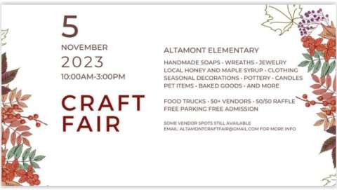 Altamont Elementary PTA Craft Fair