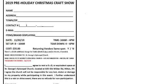 Saint George's Episcopal Church Pre-Holiday Craft Show