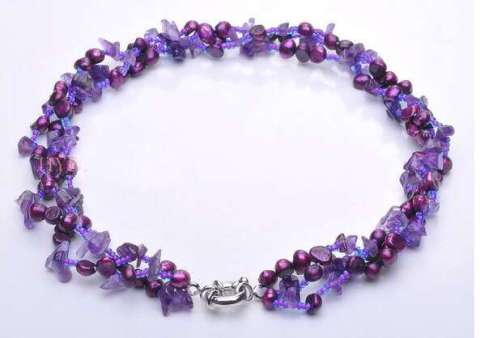 Purple Freshwater Pearls