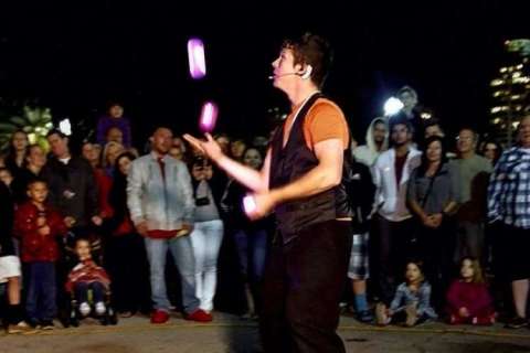 juggling show at a festival 2014