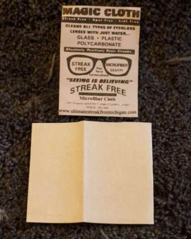 Eye Glass Cleaning Cloth