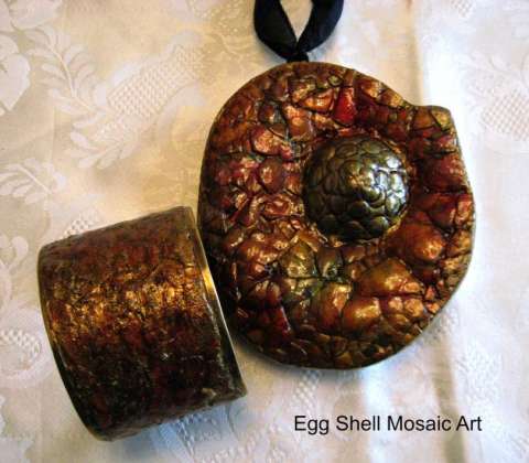 Egg Mosaic Brass Jewelry
