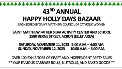 Forty-First Happy Holly Days Bazaar