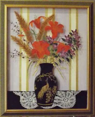 Lilies in Chinese Vase