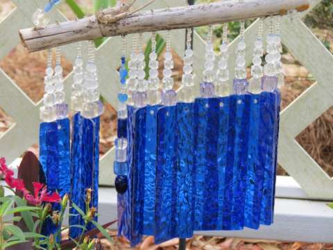 Glass Chimes in Blue