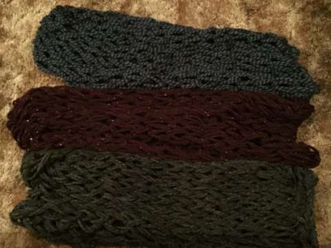 Knitted Infinity Scarfs