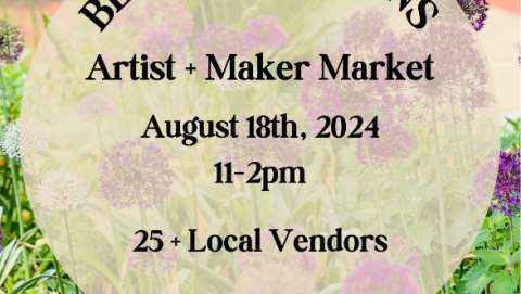 Sunday Artist Market in the Garden - August