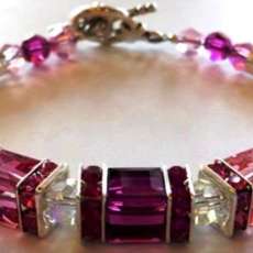 Swarovski Cube & Sterling Silver Bracelet