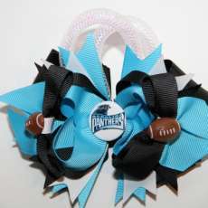 Panther inspired 5 inch stacked boutique bow