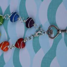 friendship charm bracelet with key