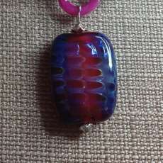 Fuchsia Focal bead necklace/earring set