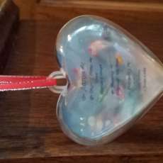 personalized heart shaped ornament