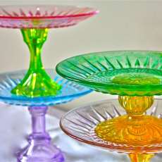 colored glass cake stands-candy colored cake stands cale stands