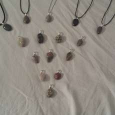 Polished stone necklaces