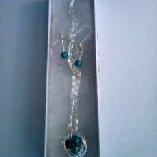 Ocean Blue Necklace and Earring Set