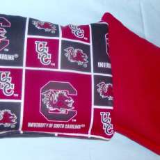 8 PC set of Corn hole Bags 4 SC Gamecocks Patch print & 4 Red game bags