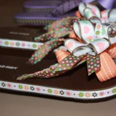 GIRLS AND TODDLERS RIBBONED FLIPFLOPS
