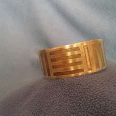 Basket Weave Brass Bracelet