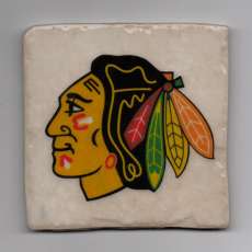 Chicago Blackhawks Logo Tile Coaster