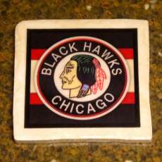Chicago Blackhawks Old Logo Tile Coaster