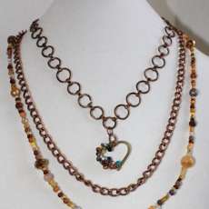 OOAK Layered Charm and Beaded Necklace