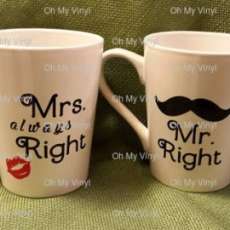 MR. Right & Mrs. Always Right Coffee Mugs