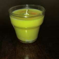 Custom Soy Candle in 5 oz Glass Flower Pot container