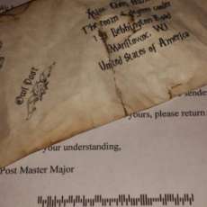 Customised Harry Potter acceptance letter set with real wax seal and with USPS dead letter