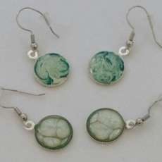 Pebeo Painted 2" Round Alloy Earrings