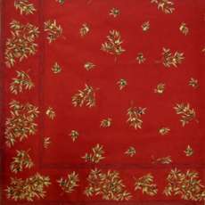 Red olive clusters tablecloth from Provence