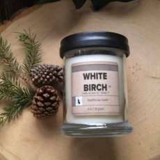 White Birch 9 oz jar candle