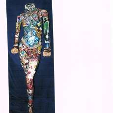full size decoupage' mannequin with bling bling