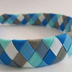 6 colors woven braid headband blue shadows