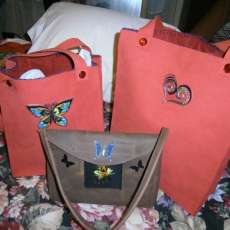 handcrafted leather totes