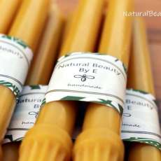 Pure Beeswax Tapers, Colonial Style, 10 inch, 4 pairs