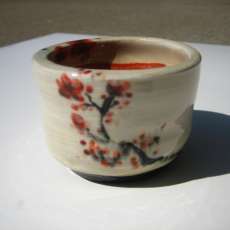 Hand Painted Plum Blossom Cup