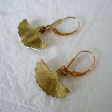 Gingko Leaf Earring - Brass