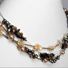 Charming Four Strand Freshwater Pearl Necklace