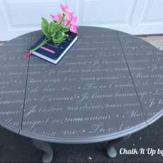 French “Love Letters” Accent Table