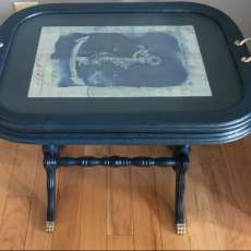 Nautical Inspired Side Table with Removable Tray Top