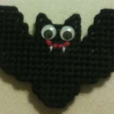 Halloween Bat Magnet in Plastic Canvas