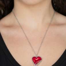 Heart of Flutter Red Necklace