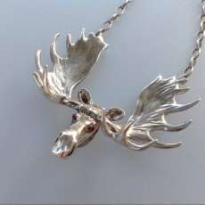 Moose Necklace Sterling Silver