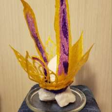 3d art sculpture Abstract Flower with cone shell