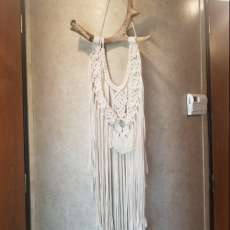 Antler Wall Hanging with Turquoise