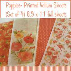 Poppies Printed Vellum Sheets