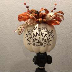 Decorated artificial pumpkin #3