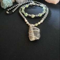 Hematite • Kampala Jasper • Jade • Agate Necklace & Bracelet Set