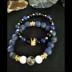 Lapis Lazuli • Onyx Stacked Bracelet