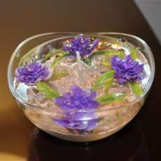 Floating Flowers in Gel Candle